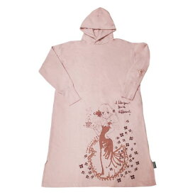 水森亜土 リラックスパーカワンピ スエットワンピース ティー ピンク