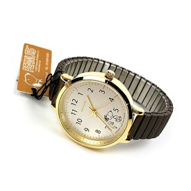 スヌーピー パールジャバラウォッチ ブラウン 腕時計 ブラウン日本製 送料込み