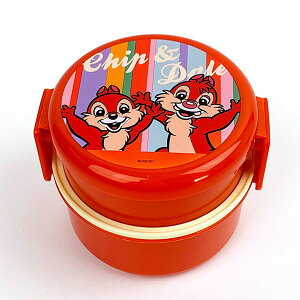 ディズニー レトロシリーズ チップとデール 抗菌丸型ボックス 2段 お弁当箱 ランチボックス ランチ キッチン 学校 オフィス