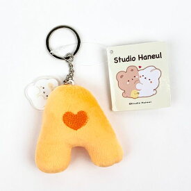 スタジオハヌル イニシャルマスコット A キーホルダー オレンジ 送料込み