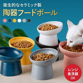 フードボウル 高さがある 陶器 犬 フードボール 猫 皿 ペット 食器 陶器 高さ おしゃれ スタンド 斜め 傾斜 皿 食べやすい 皿 ご飯入れ 容器 可愛い 食器