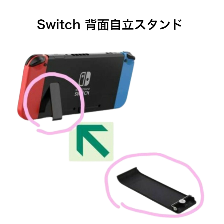 switch スタンド 自立 互換 任天堂スイッチ 本体 裏 背面 バックスタンド 交換 修理 キック