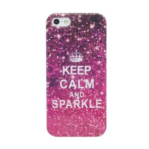 iPhone5 iPhone5s �P�[�X TPU�P�[�X ���炩�f�� �f�U�C���P�[�X ���炫�� �f�R�� ���킢�� KEEP CALM AMD SPARKLE