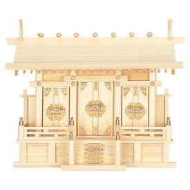 神棚 高級神棚 通し屋根三社・中(東濃ひのき製)