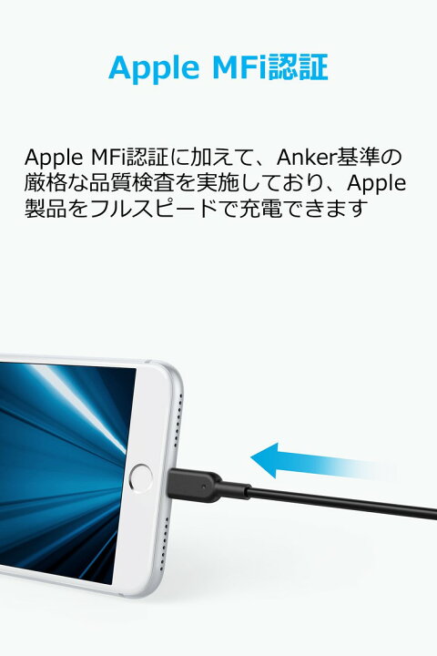 市場】Anker iPhone充電ケーブル PowerLine II ライトニングケーブル MFi認証 超高耐久 iPhone 13   13  Pro   12   SE(第2世代)   iPad 各種対応 0.9m ブラック・ホワイト : アンカー・ダイレクト市場店