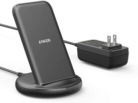 Anker PowerWave II Stand ワイヤレス充電器 Qi 認証 iPhone Pixel LG Xperia Galaxy その他Qi対応機器各種対応 最大15W出力 ACアダプタ付属