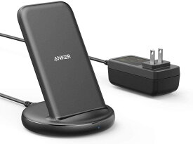 【5/1限定 最大10%OFFクーポン】Anker PowerWave II Stand ワイヤレス充電器 Qi 認証 iPhone Pixel LG Xperia Galaxy その他Qi対応機器各種対応 最大15W出力 ACアダプタ付属