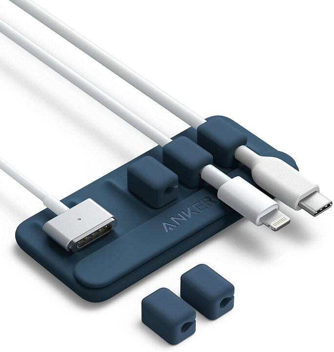 Anker Magnetic Cable Holder (マグネット式 ケーブルホルダー) ライトニングケーブル USB-C ケーブル  Micro USB ケーブル 他対応 : アンカー・ダイレクト店