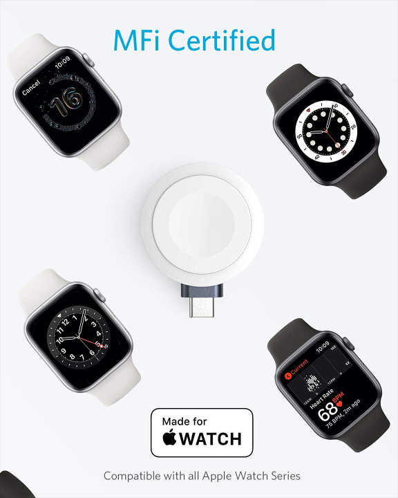 楽天市場】Anker Portable Magnetic Charger for Apple Watch 