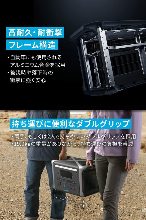 楽天市場】Anker Solix F1200 ポータブル電源1229Wh 蓄電池 ポータブル 