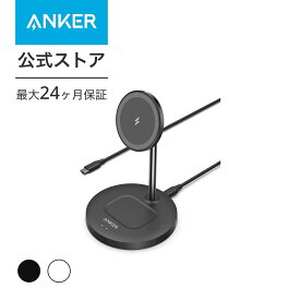 Anker PowerWave Magnetic 2-in-1 Stand Lite ワイヤレス充電器 USB-Cケーブル 付属 iPhone 14 / 13 / 12 シリーズ専用 最大7.5W出力