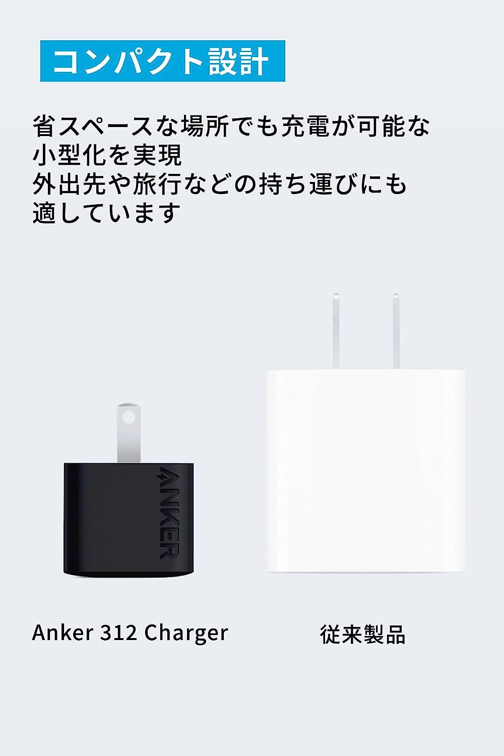 Anker 312 Charger (20W) (USB PD 充電器 20W USB-C 超小型急速充電器) iPhone 14 iPad Air Galaxy Android その他 各種機器対応