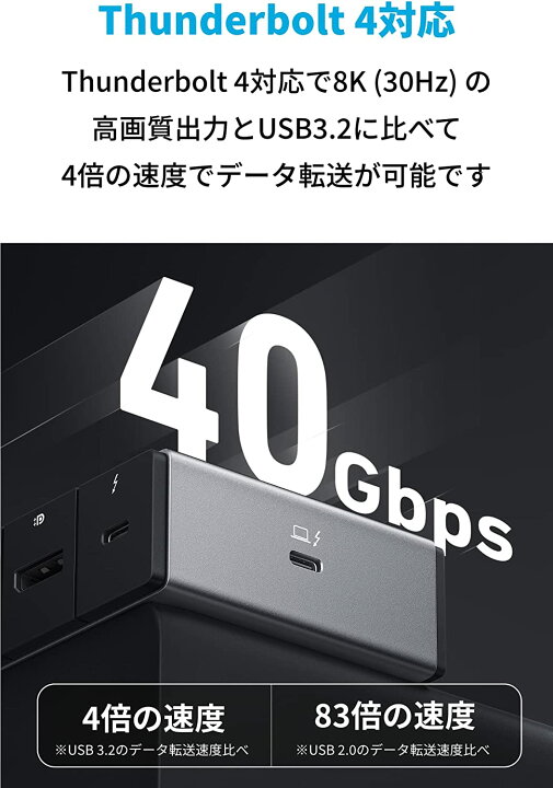 楽天市場】【期間限定セール実施中 4/17まで】Anker 778 Thunderbolt 