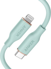 Anker PowerLine III Flow USB-C & ライトニング ケーブル MFi認証 Anker絡まないケーブル USB PD対応 シリコン素材採用 iPhone 14 / 14 Plus / 14 Pro / 14 Pro Max / 13 / 12 / SE 各種対応 (1.8m)