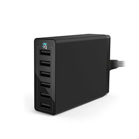 【一部あす楽対応】急速充電器 Anker PowerPort 6 60W 6ポート USB急速充電器 ACアダプター iPhone / iPad / Xperia / Galaxy 他対応 【PowerIQ搭載】 (ブラック・ホワイト)