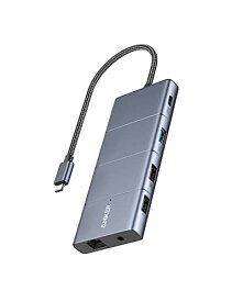 Anker 565 USB-C ハブ (11-in-1) 10Gbps 高速データ転送 4K HDMIポート DisplayPort 100W USB PD対応 USB 3.2 Gen 2 USB-Cポート USB-Aポート USB 2.0 1Gbps イーサネットポート microSD&SDカード スロット 3.5 mm オーディオジャック搭載