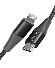 Anker PowerLine II+ USB-C ＆ ライトニング ケーブル【Apple MFi認証取得 / 超高耐久】 iPhone XS / XS Max / XR / X / 8 / 8 Plus（0.9m ブラック・レッド）