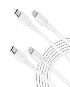 yԌZ[{ 9/11܂ŁzAnker PowerLine II USB-C & CgjOP[u 3.0m 2{Zbg MFiF PDΉ iPhone 13 / 13 Pro / 12 / SE(3) eΉ (zCg)