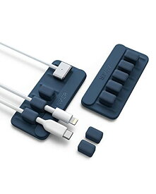 【250円OFF 4/27まで】Anker Magnetic Cable Holder 2個セット マグネット式 ケーブルホルダー ライトニングケーブル USB-C ケーブル Micro USB ケーブル 他対応 (ブルー)