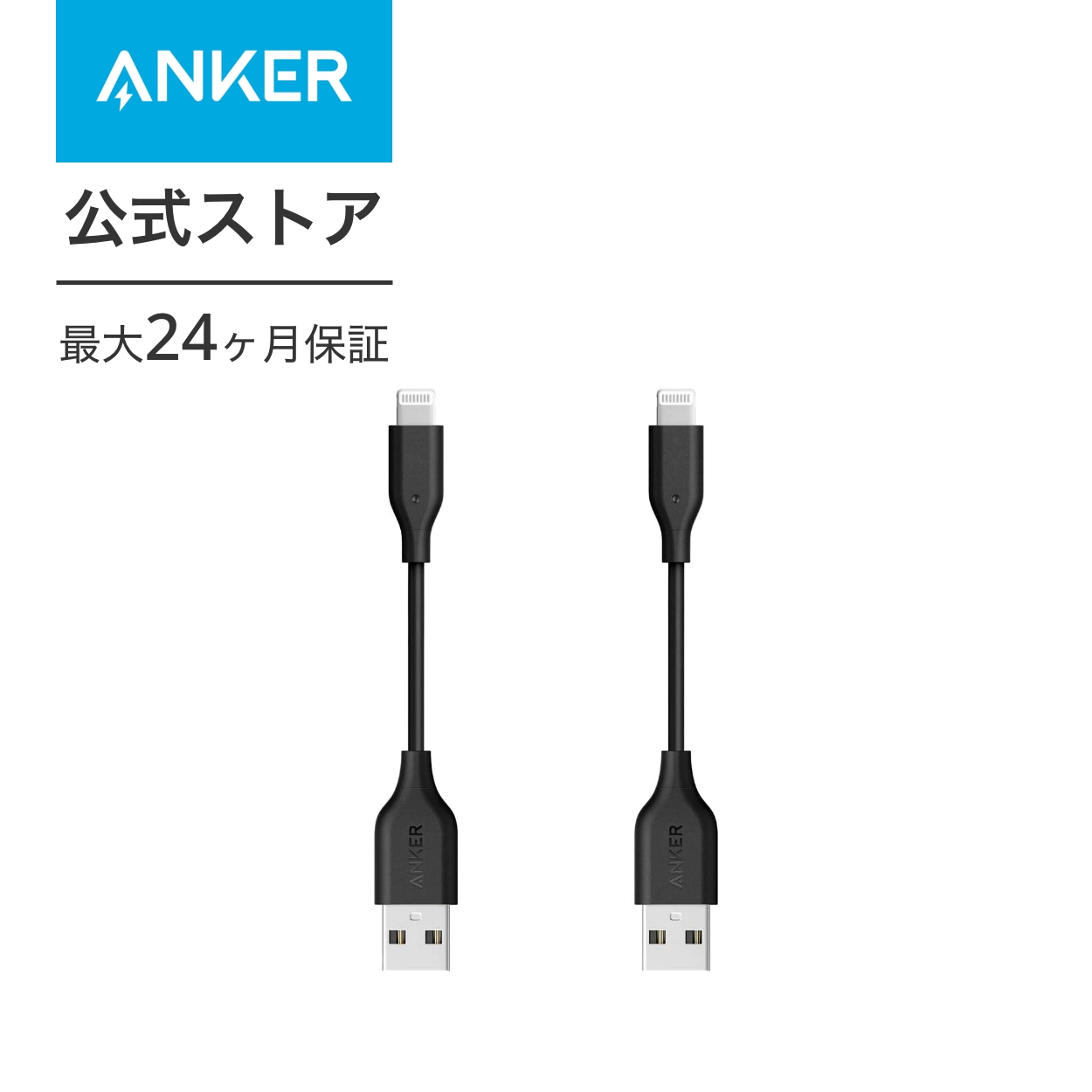 Anker PowerLine ライトニングケーブル MFi認証 PD対応 iPhone 12   12 Pro   11   SE(第3世代) 各種対応 (0.1m x ブラック)