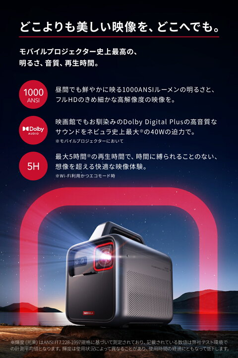楽天市場】【20,000円OFFクーポン 11/27まで】Anker Nebula (ネビュラ 