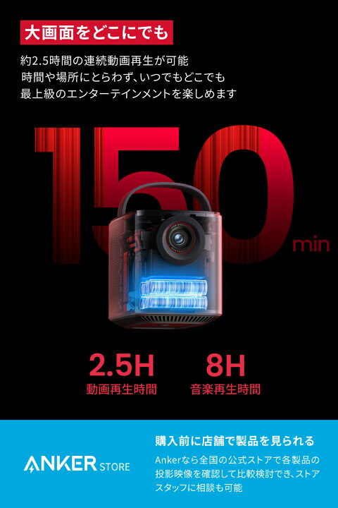 楽天市場】Anker Nebula Mars 3 Air (Google TV搭載 モバイル ANKER NEBULA Mars 3 モバイルプロジェクター