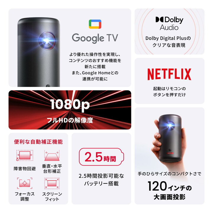 楽天市場】【15,000円OFFクーポン 4/17まで】Anker Nebula Capsule 3 