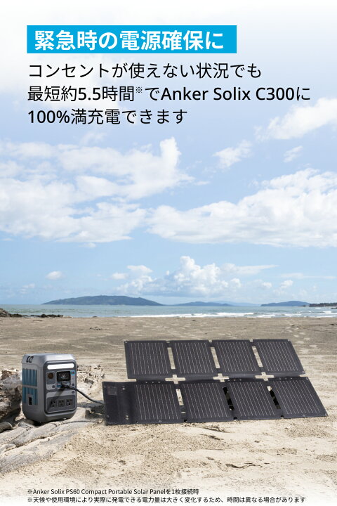 楽天市場】Anker Solix PS60 Compact Portable Solar Panel ソーラー 