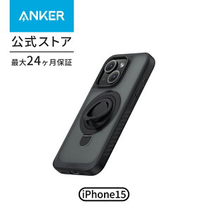 Anker MagGo Magnetic Case (2-in-1, 360�V���R�������O, iPhone �V���[�Y�p) �`�^�j�E�� MagSafe�Ή� �����O�X�^���h�t�� iPhone �V���[�Y �X�}�z�P�[�X/�����ی�/�ϏՌ�/���ϋv��/���΂݂Ȃ�/�ČRMIL�K�i/���C