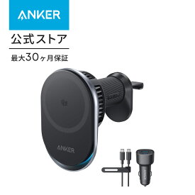Anker Prime Wireless Car Charger (MagGo, AirCool, Pad) ブラック Qi2 25W対応 ワイヤレス充電器 車 エアコン口取り付け MagSafe対応 iPhone 17シリーズ iPhone Air 対応. 60Wカーチャージャー同梱 スマホホルダー