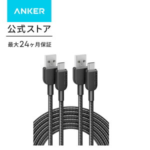 �y2�{�Z�b�g�zAnker 310 ���ϋv�i�C���� USB-C & USB-A �P�[�u�� USB 2.0 �t���X�s�[�h�[�d Galaxy Note 10 Note 9 / S10+ S10�ALG V30�e��Ή� (3.0m 2�{�Z�b�g)