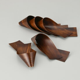 手塗漆）摺春慶 リボンオシボリ5枚揃 “べんがら”おしぼり受け 春慶塗 木製 ヒノキ 飛騨春慶 日本製 飛騨高山