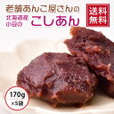 【 送料無料 】なまら美味しい北海道産小豆のこしあん 170g×5袋
