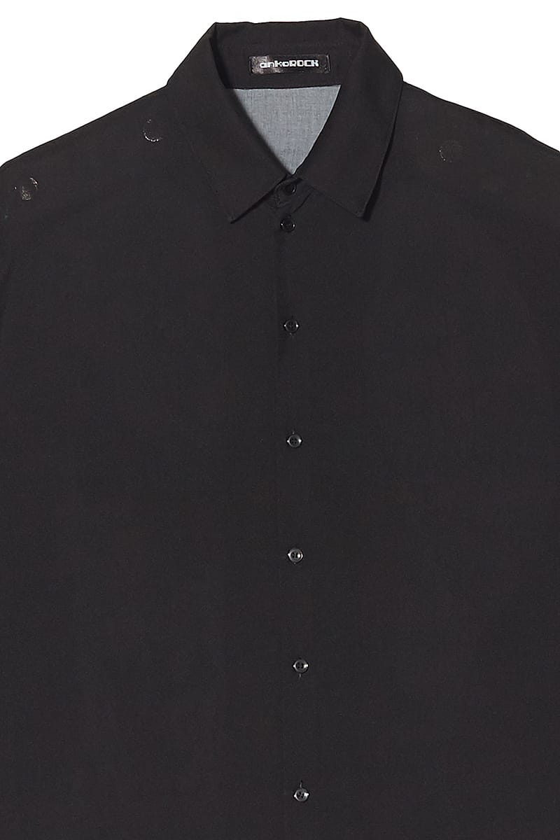 ankoROCK アンコロック シャツ レディース オーバーサイズシャツ メンズ ビッグシルエット ビッグシャツ 大きいサイズ シャツワンピース 長袖  翼 羽根 | ankoROCK