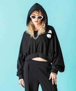 TEDDY ankoROCK �x���[�V���[�g��p�[�J�[ -�I�[�o�[�T�C�Y- / �����Y ���f�B�[�X ���j�Z�b�N�X ���� �v���I�[�o�[ �t�[�f�B �N���b�v�h�� �g�b�v�X �����|�C���g �Z�[�� �o�[�Q��