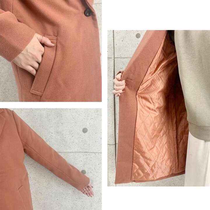 楽天市場 チェスターコート レディース ファッション 秋 冬 30代 40代 フェイクウール プチプラ ミディアム丈 アンルル