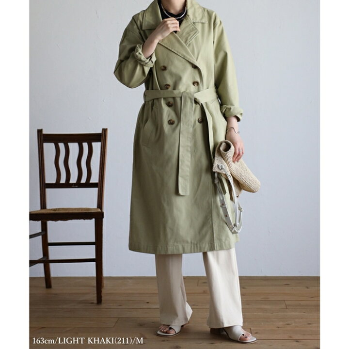 楽天市場 Sale セール 高レビュー トレンチコート アウター ロングコート オーバーサイズ レディース ファッション 春 ゆったり 大きめ 代 30代 40代 通勤 プチプラ アンルル