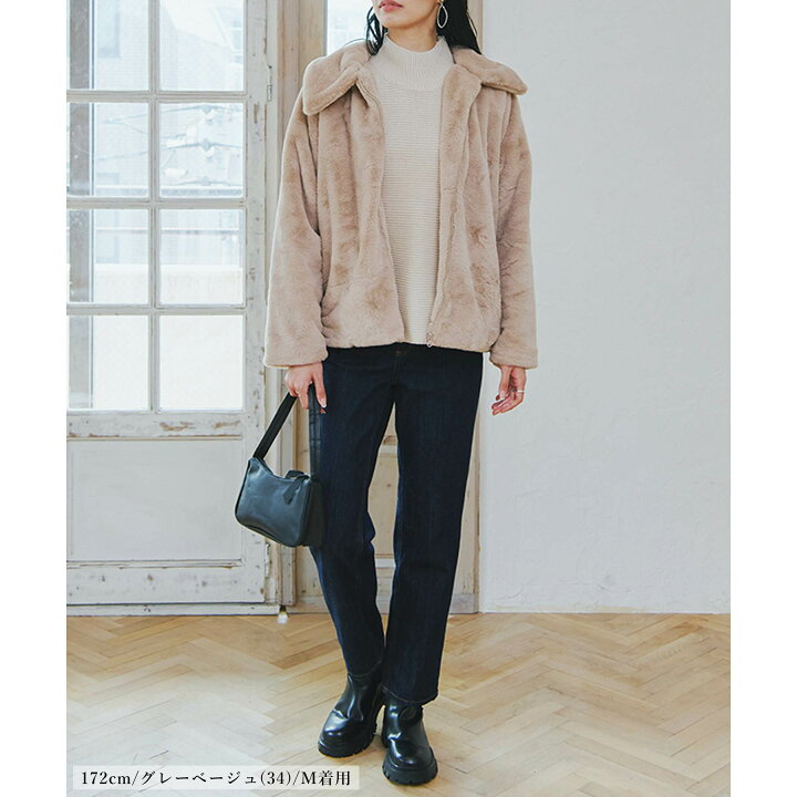 楽天市場】＼SALE51%OFF／ファー ジャケット レディース 襟付き 
