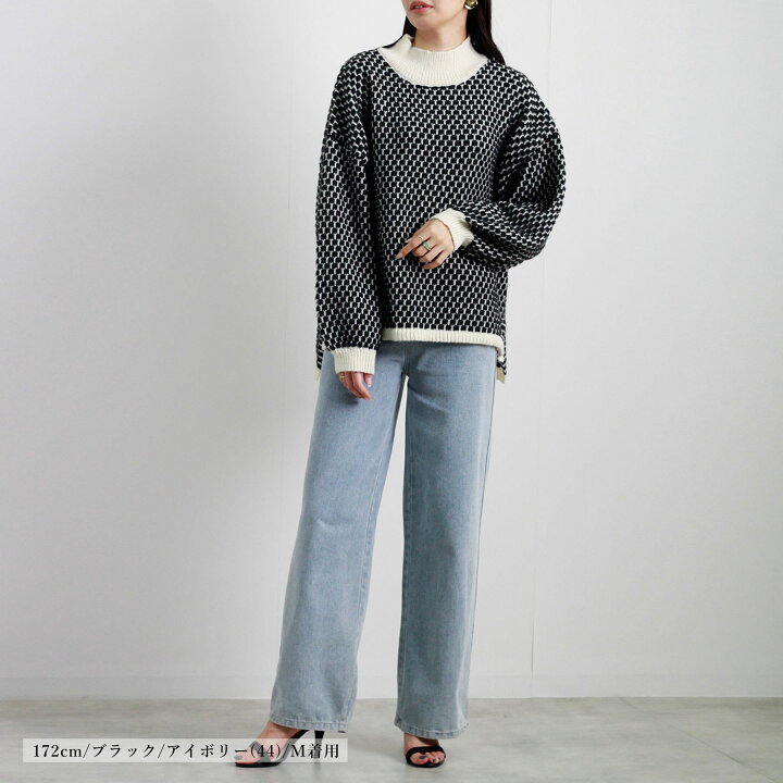 楽天市場】＼SALE51%OFF／ニット レディース 秋 冬 ハニカム 配色 