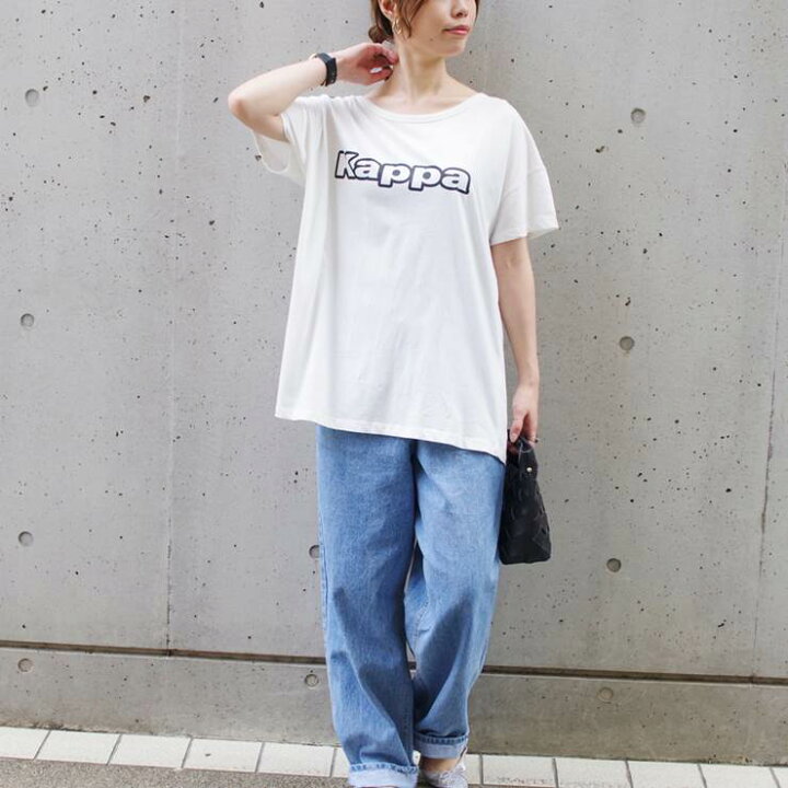 楽天市場 Sale セール Kappa Tシャツ レディース ファッション ゆったり 体型カバー 代 30代 トップス 半袖 ユニセックス ロゴt スポーツミックス 別注 アンルル Anlulu プチプラ アンルル