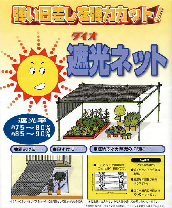 楽天市場】遮光ネット ダイオラッセル 日よけ《遮光率85〜98%》ダイオ 