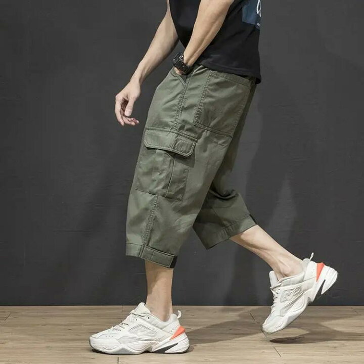 楽天市場】クロップドパンツ メンズ 7分丈 カーゴパンツ ひざ下 パンツ 