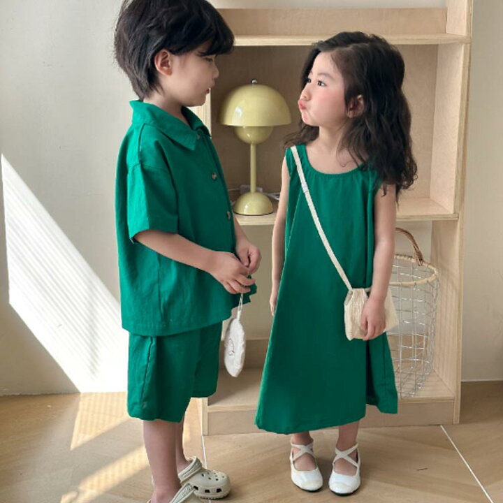 楽天市場】セットアップ キッズ ワンピース 女の子 男の子 子供服 兄妹 