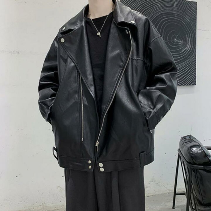 楽天市場】レザージャケット メンズ スタジャン ジャケット ライダース 
