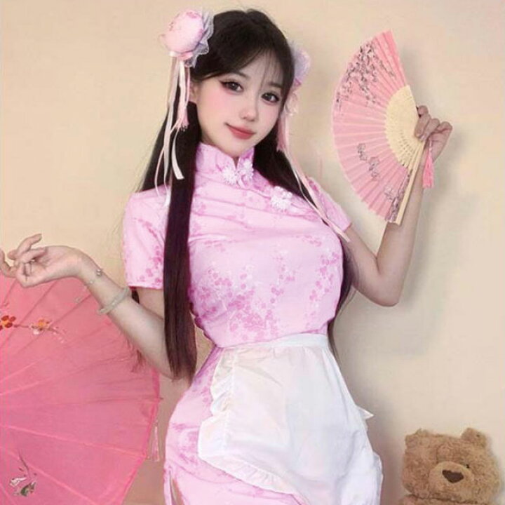 楽天市場】ャイナ服 3点セット ハロウィン コスプレ チチャイナドレス 