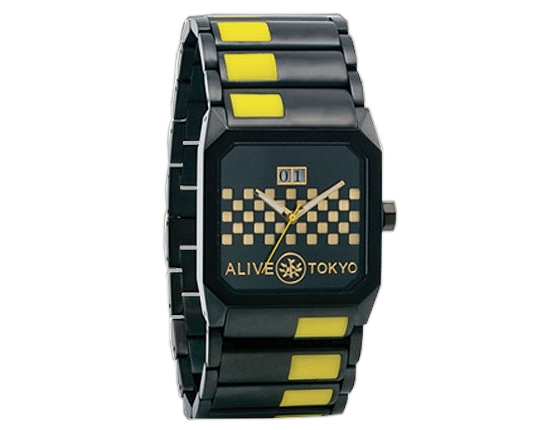 アライブ アスレティックス 腕時計 メンズ 日本製 ALIVE 時間指定不可 配送員設置送料無料 OCTAGON BLACK あす楽対応 ATHLETICS 送料無料