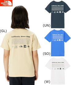 ノースフェイス Tシャツ キッズ 半袖 親子 THENORTHFACE 大人用と共通デザイン 親子でのコーディネート ショートスリーブヒストリカルロゴティー キッズ 子供用 UVケア 男の子 女の子 NTJ32356 110cm 120cm 130cm 140cm 150cm 2024春夏新作 正規品 送料無料(ネコポス便)