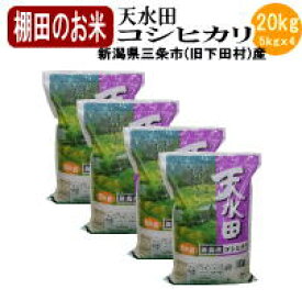 新潟県旧黒川村産 棚田米天水田コシヒカリ20kg（5kgx4袋）令和7年産【送料無料※北海道・四国・九州・沖縄を除く】お中元 お歳暮 ギフト