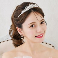 【低めのカチューシャティアラ】【ランキング 第1位 】【楽天ランキング連続受賞】ウェディング ティアラ…