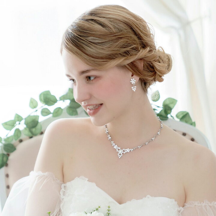 楽天市場】結婚式アクセサリー ウェディングネックレス ブライダル 